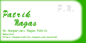 patrik magas business card